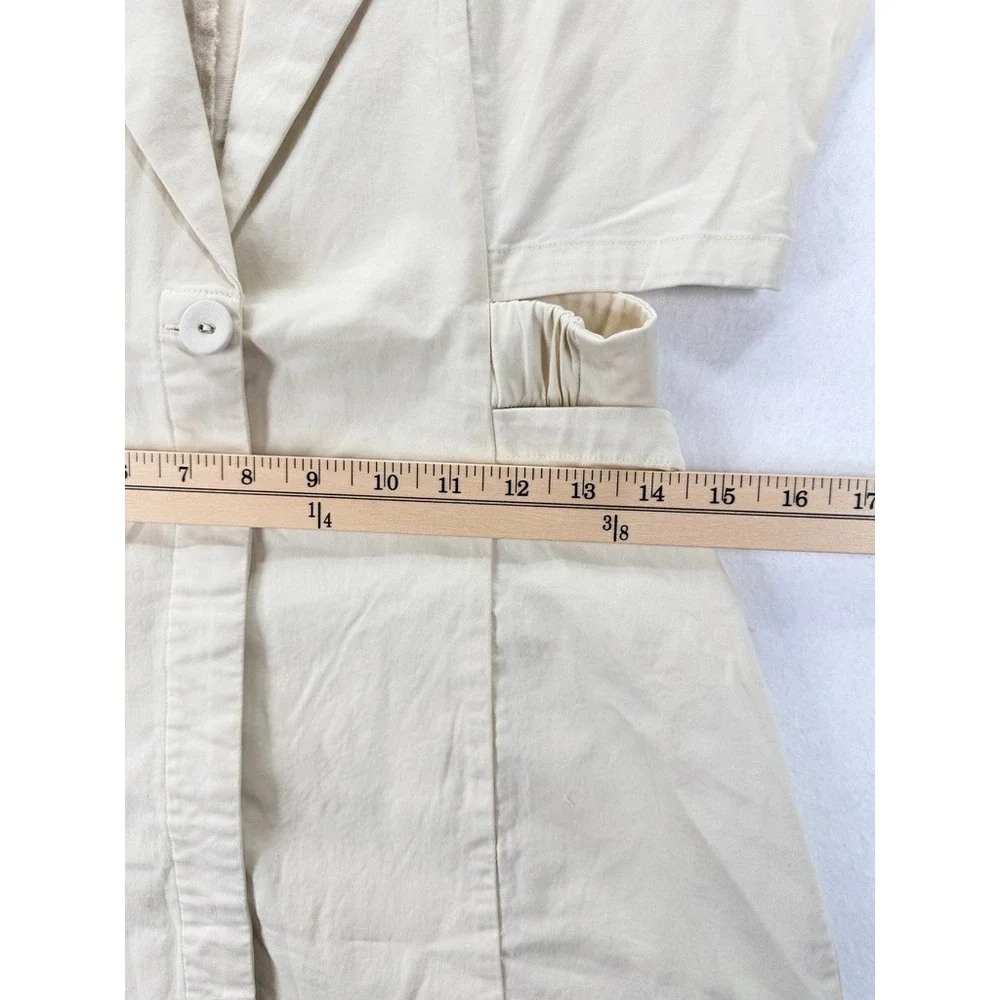 NEW The Drop Paige DeSorbo Waist Cutout Blazer Dress Ivory Size M